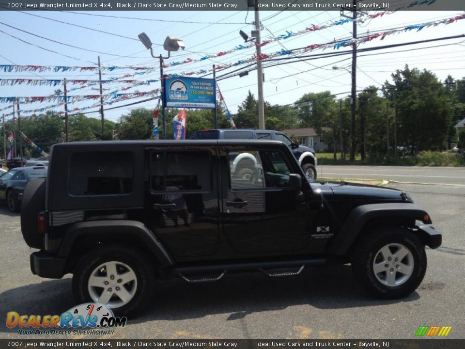 2007 Jeep Wrangler Unlimited X 4x4 Black / Dark Slate Gray/Medium Slate Gray Photo #8