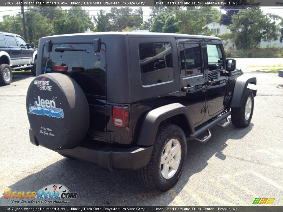 2007 Jeep Wrangler Unlimited X 4x4 Black / Dark Slate Gray/Medium Slate Gray Photo #14