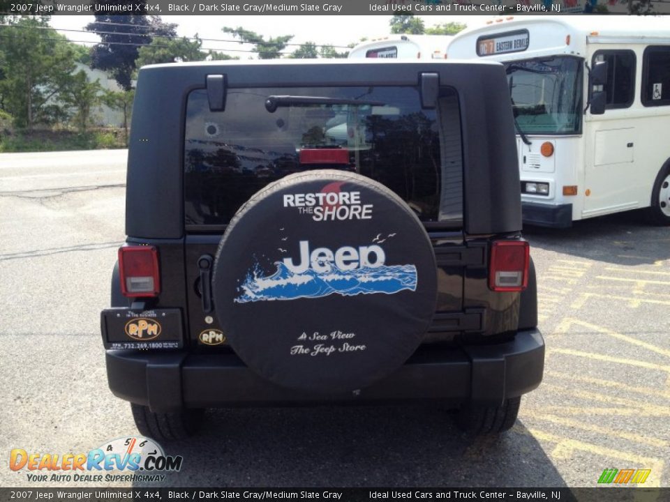 2007 Jeep Wrangler Unlimited X 4x4 Black / Dark Slate Gray/Medium Slate Gray Photo #15