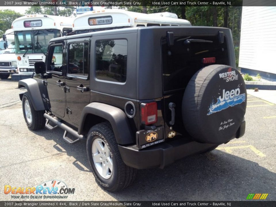 2007 Jeep Wrangler Unlimited X 4x4 Black / Dark Slate Gray/Medium Slate Gray Photo #16