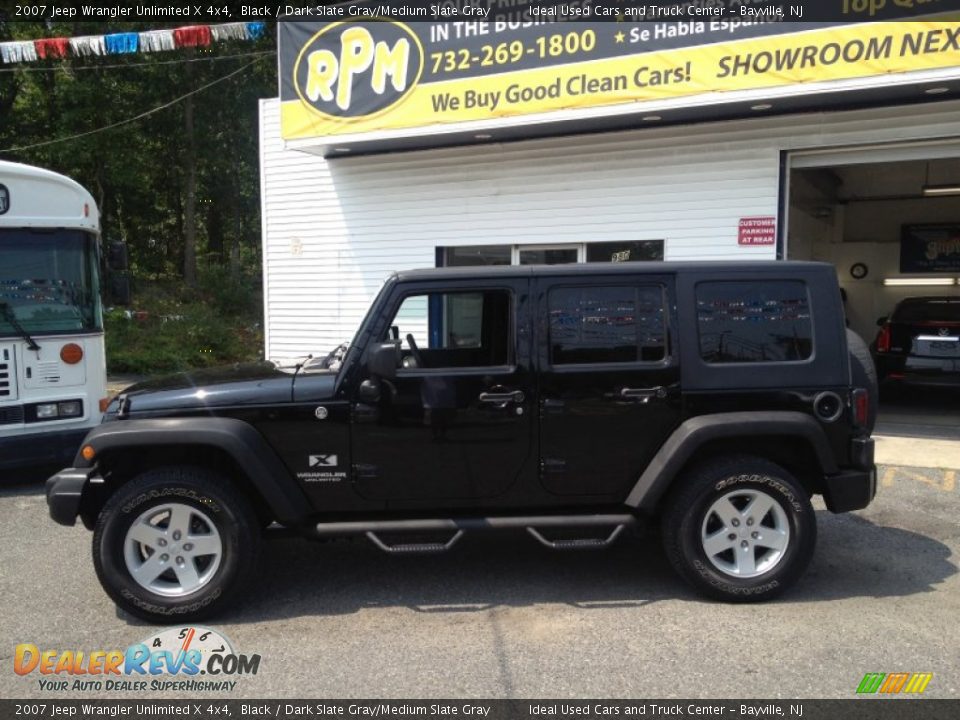 2007 Jeep Wrangler Unlimited X 4x4 Black / Dark Slate Gray/Medium Slate Gray Photo #18