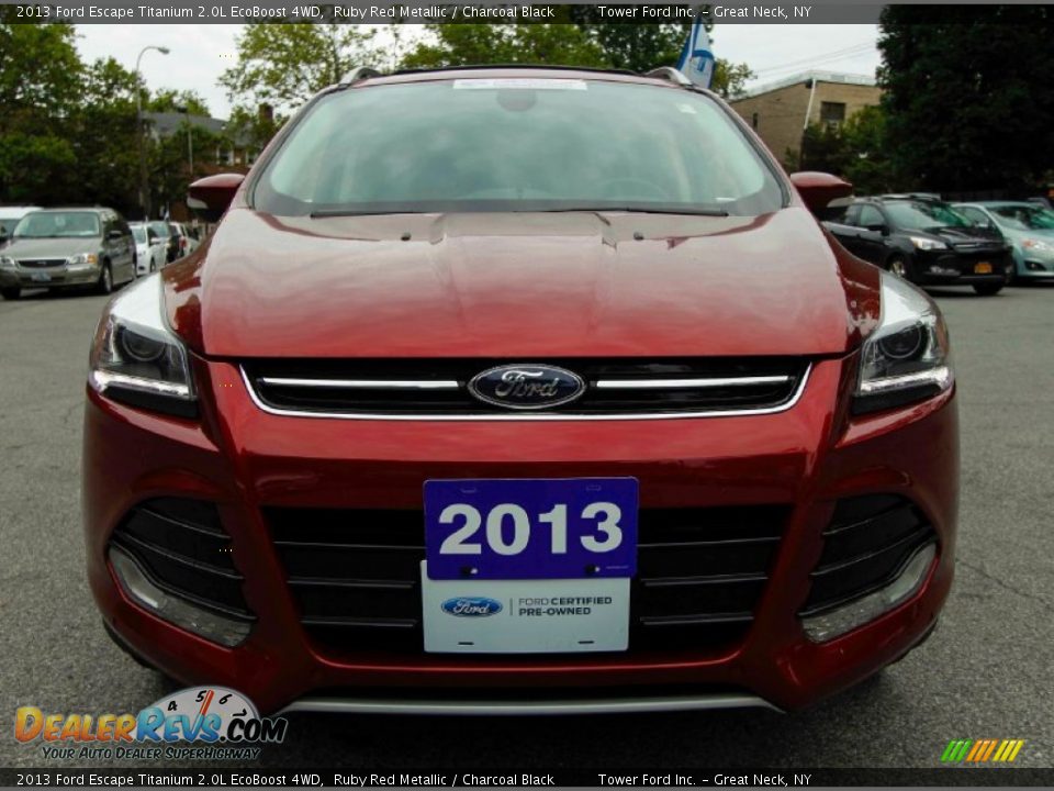 2013 Ford Escape Titanium 2.0L EcoBoost 4WD Ruby Red Metallic / Charcoal Black Photo #2