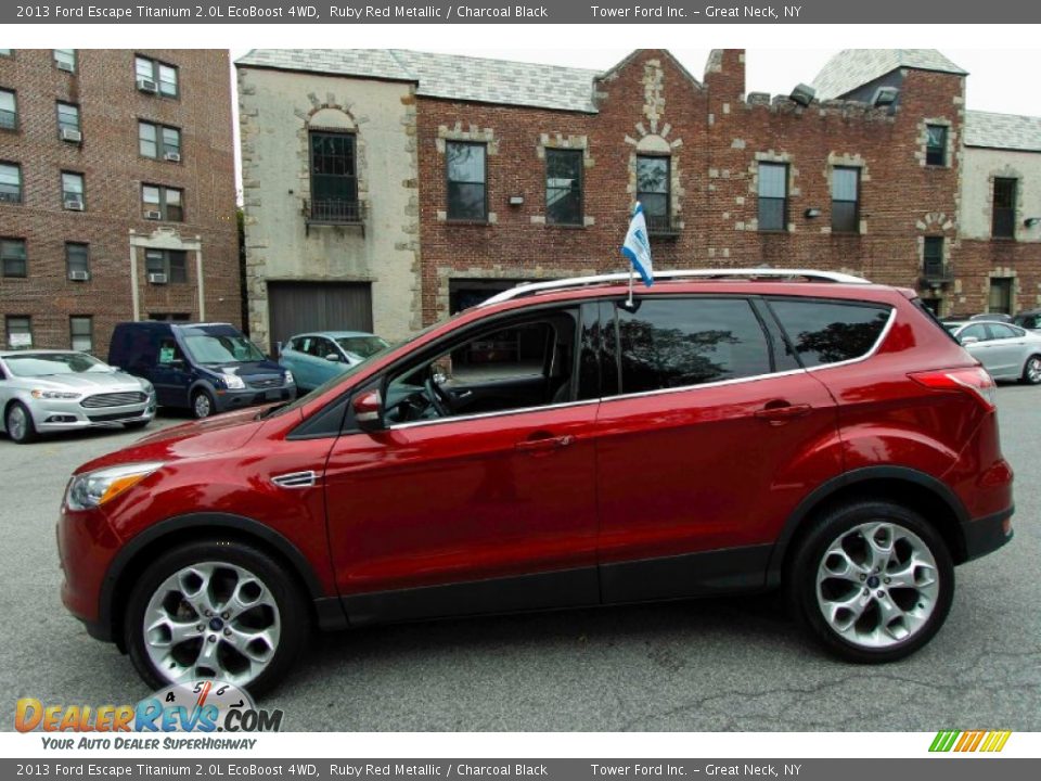 2013 Ford Escape Titanium 2.0L EcoBoost 4WD Ruby Red Metallic / Charcoal Black Photo #3