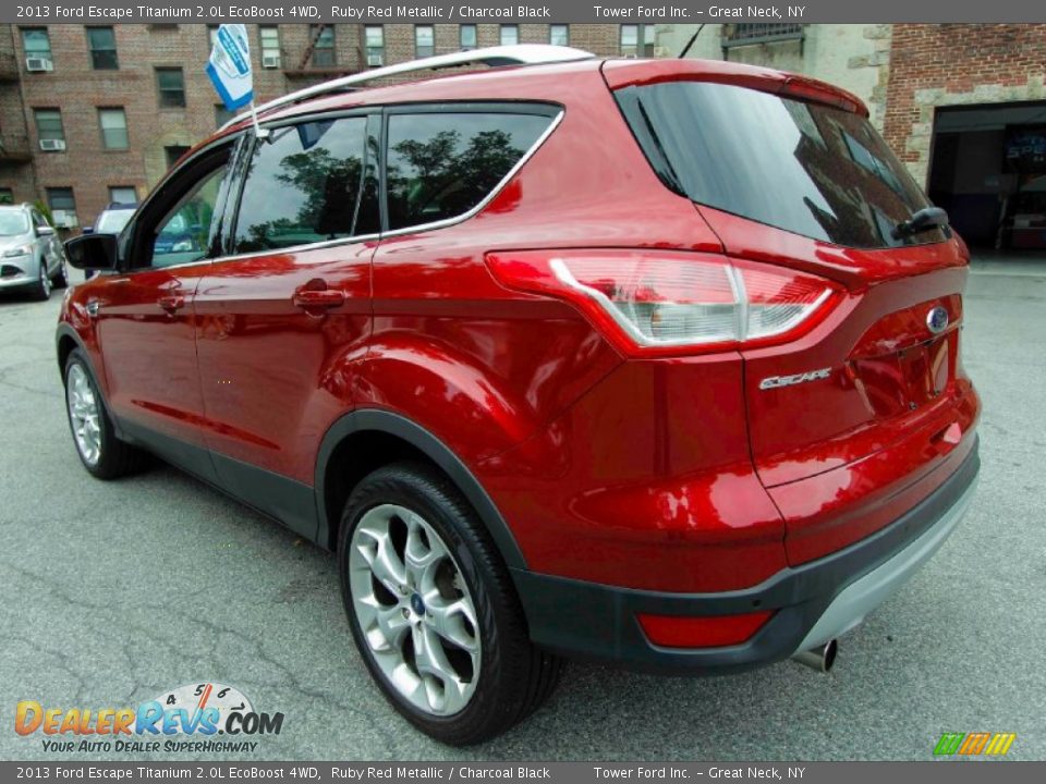 2013 Ford Escape Titanium 2.0L EcoBoost 4WD Ruby Red Metallic / Charcoal Black Photo #4