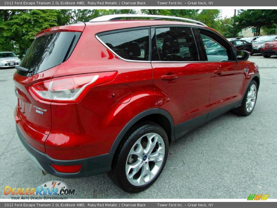 2013 Ford Escape Titanium 2.0L EcoBoost 4WD Ruby Red Metallic / Charcoal Black Photo #7