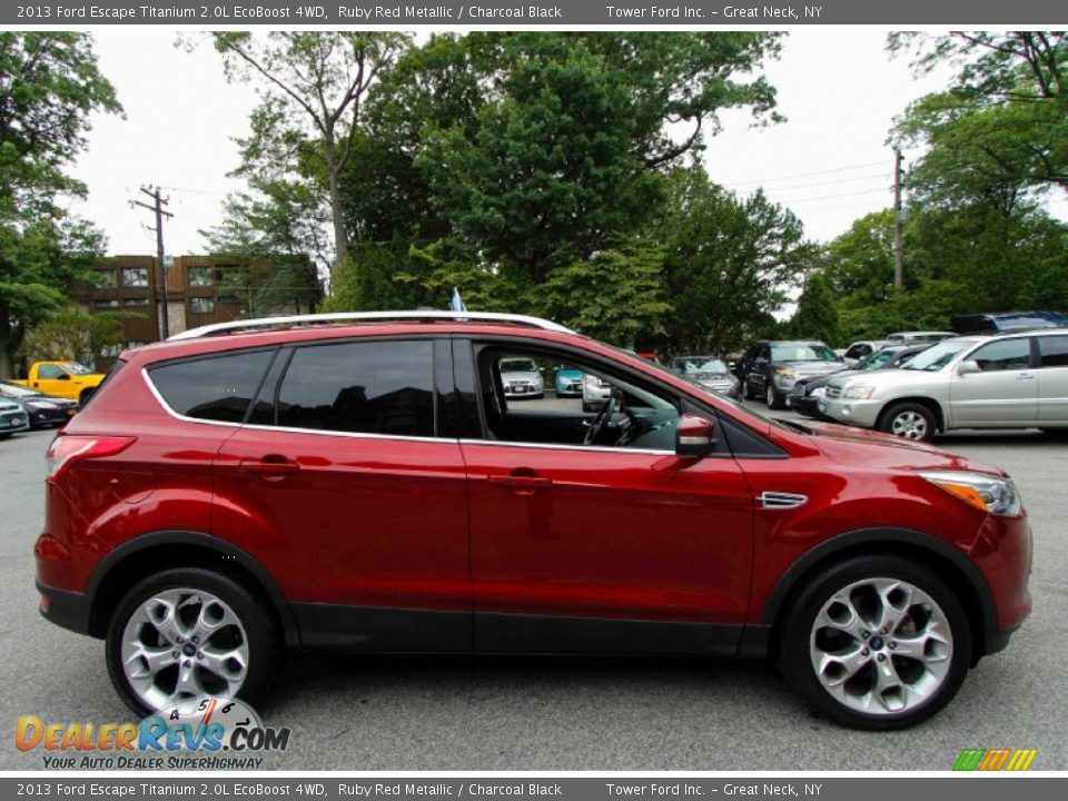 2013 Ford Escape Titanium 2.0L EcoBoost 4WD Ruby Red Metallic / Charcoal Black Photo #8