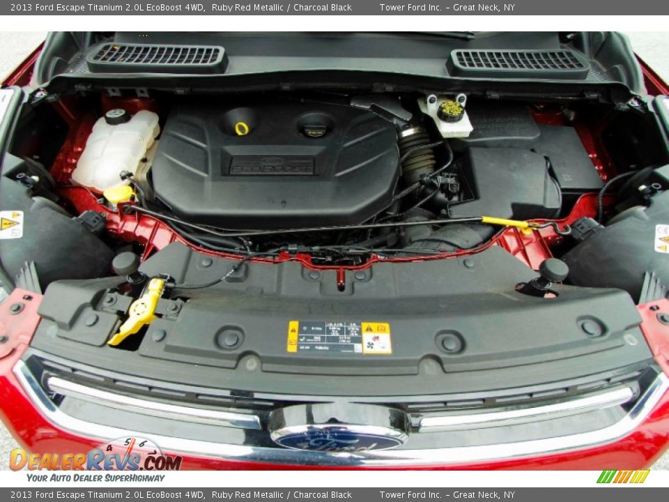 2013 Ford Escape Titanium 2.0L EcoBoost 4WD Ruby Red Metallic / Charcoal Black Photo #10