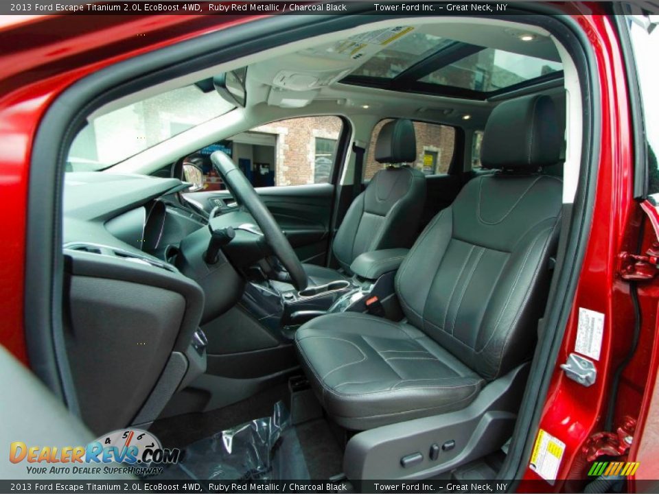 2013 Ford Escape Titanium 2.0L EcoBoost 4WD Ruby Red Metallic / Charcoal Black Photo #14