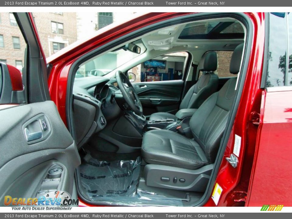 2013 Ford Escape Titanium 2.0L EcoBoost 4WD Ruby Red Metallic / Charcoal Black Photo #15