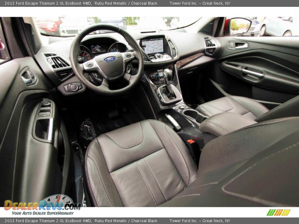 2013 Ford Escape Titanium 2.0L EcoBoost 4WD Ruby Red Metallic / Charcoal Black Photo #16