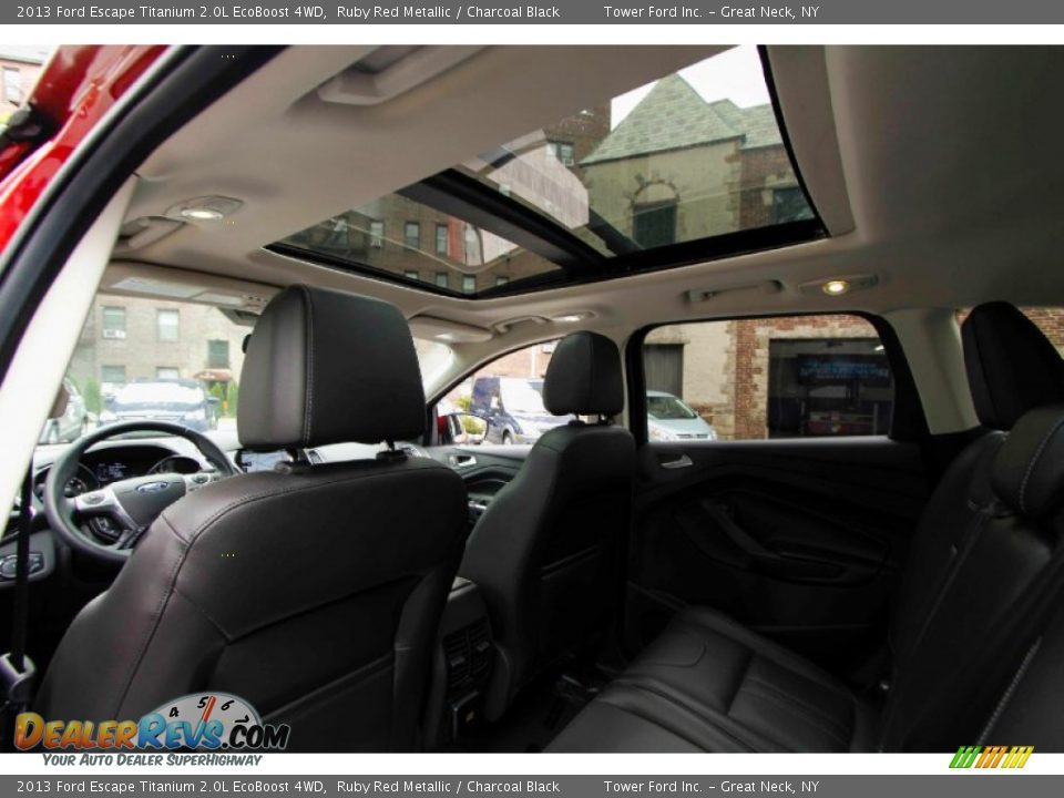 2013 Ford Escape Titanium 2.0L EcoBoost 4WD Ruby Red Metallic / Charcoal Black Photo #27