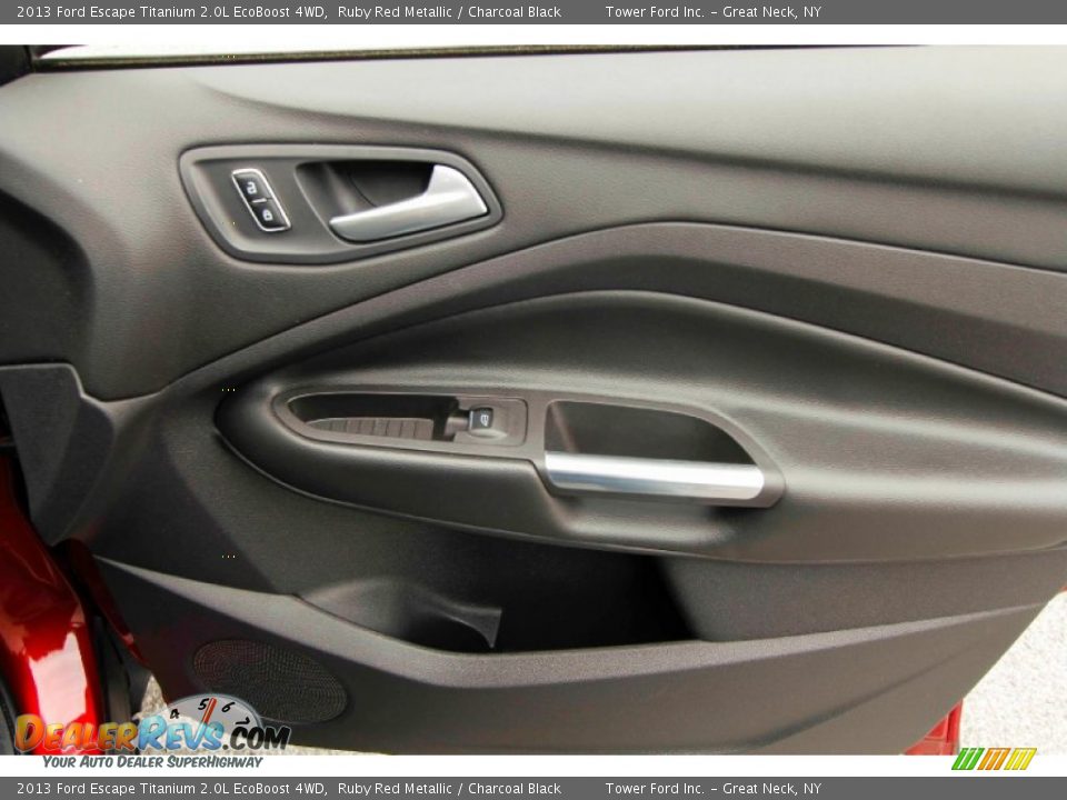 2013 Ford Escape Titanium 2.0L EcoBoost 4WD Ruby Red Metallic / Charcoal Black Photo #31