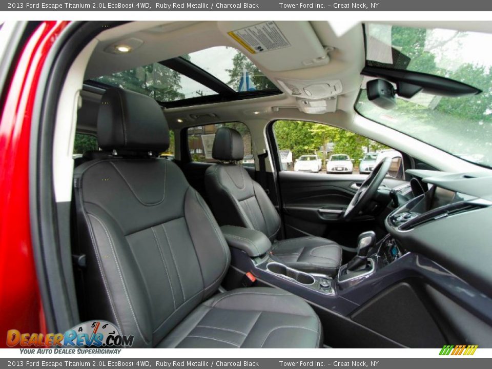 2013 Ford Escape Titanium 2.0L EcoBoost 4WD Ruby Red Metallic / Charcoal Black Photo #32