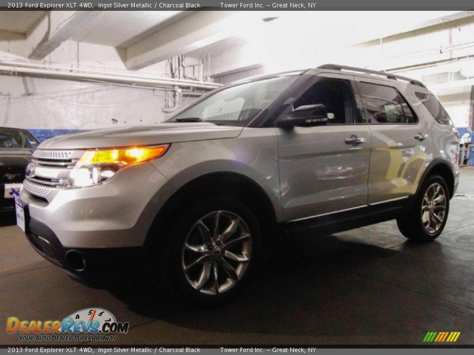 2013 Ford Explorer XLT 4WD Ingot Silver Metallic / Charcoal Black Photo #1