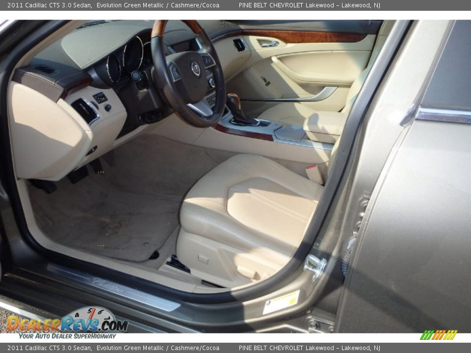 2011 Cadillac CTS 3.0 Sedan Evolution Green Metallic / Cashmere/Cocoa Photo #9