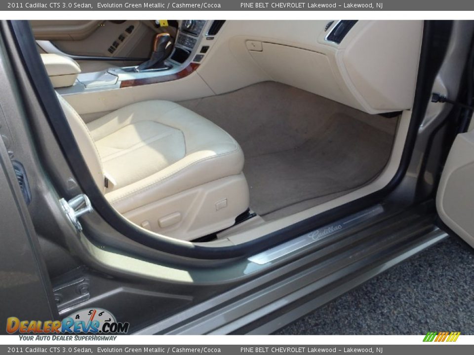 2011 Cadillac CTS 3.0 Sedan Evolution Green Metallic / Cashmere/Cocoa Photo #10