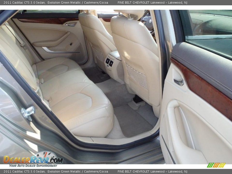 2011 Cadillac CTS 3.0 Sedan Evolution Green Metallic / Cashmere/Cocoa Photo #12