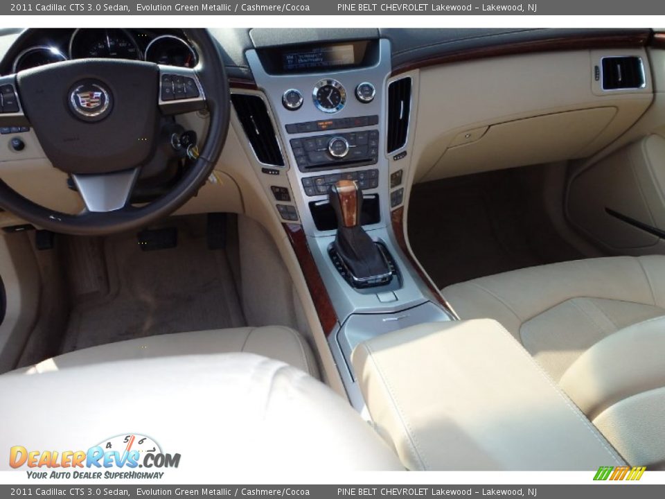 2011 Cadillac CTS 3.0 Sedan Evolution Green Metallic / Cashmere/Cocoa Photo #13