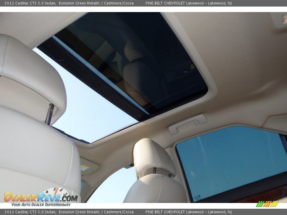 2011 Cadillac CTS 3.0 Sedan Evolution Green Metallic / Cashmere/Cocoa Photo #18