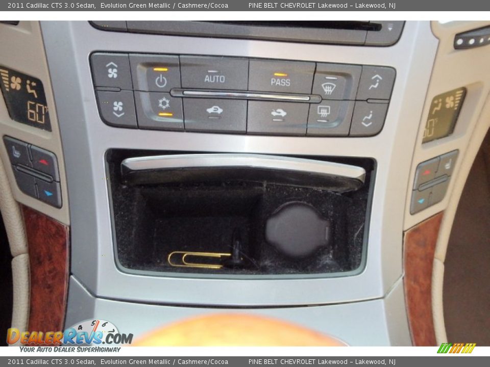 2011 Cadillac CTS 3.0 Sedan Evolution Green Metallic / Cashmere/Cocoa Photo #20