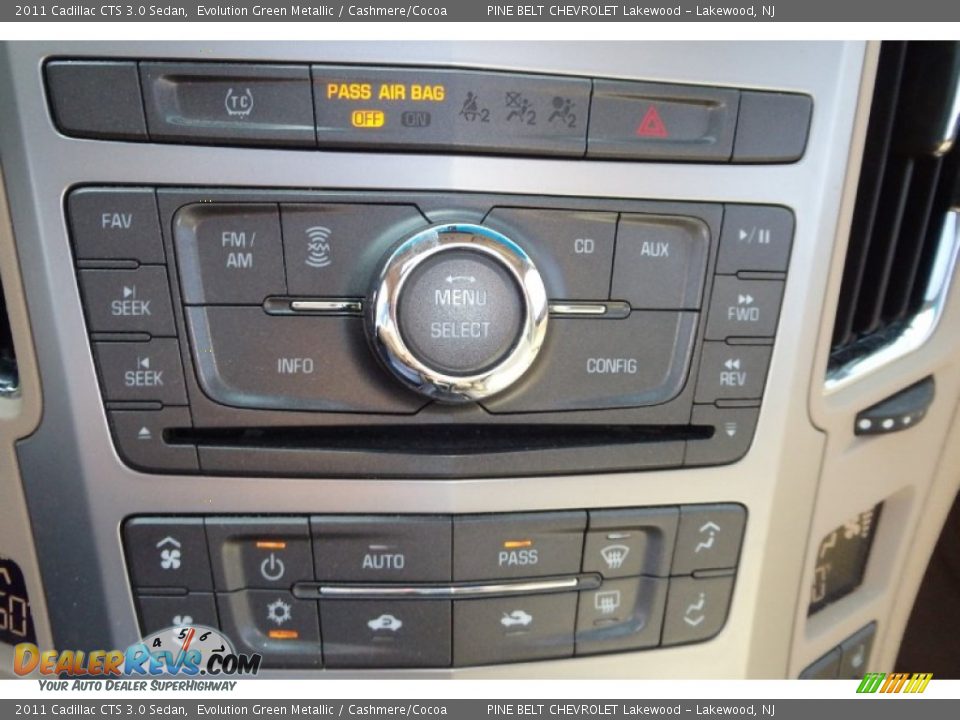 2011 Cadillac CTS 3.0 Sedan Evolution Green Metallic / Cashmere/Cocoa Photo #21