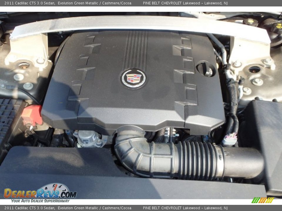 2011 Cadillac CTS 3.0 Sedan Evolution Green Metallic / Cashmere/Cocoa Photo #33