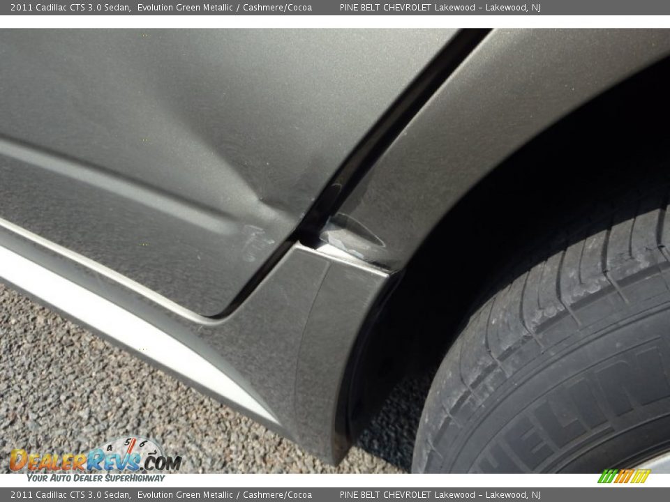 2011 Cadillac CTS 3.0 Sedan Evolution Green Metallic / Cashmere/Cocoa Photo #36