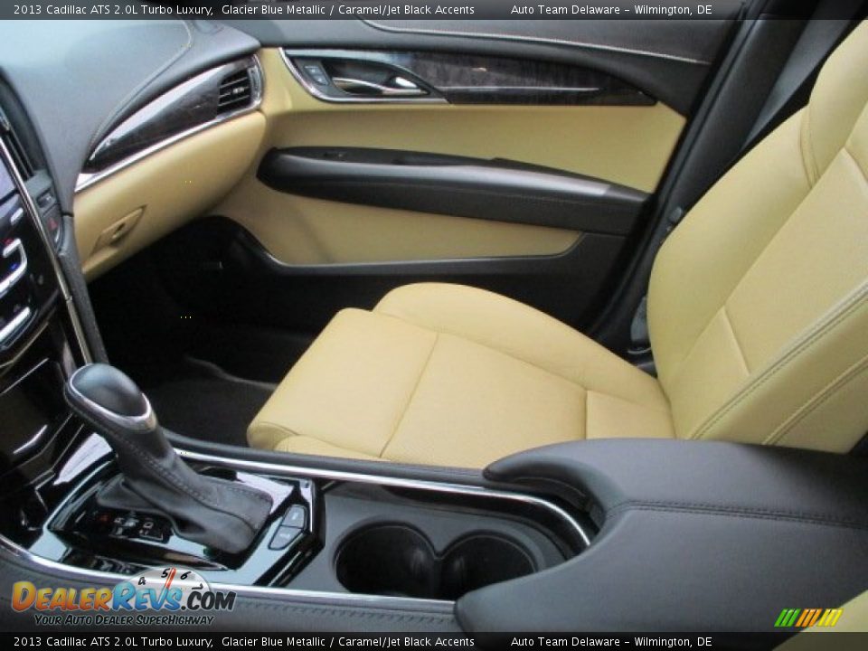 2013 Cadillac ATS 2.0L Turbo Luxury Glacier Blue Metallic / Caramel/Jet Black Accents Photo #15
