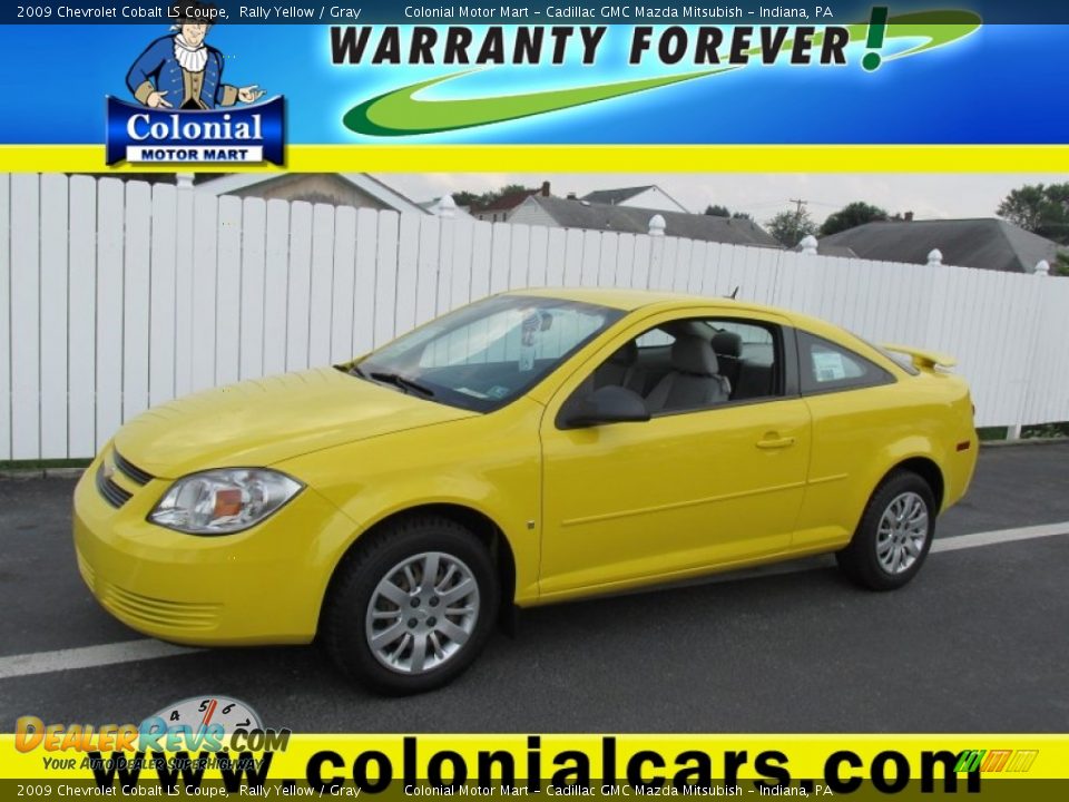 2009 Chevrolet Cobalt LS Coupe Rally Yellow / Gray Photo #1
