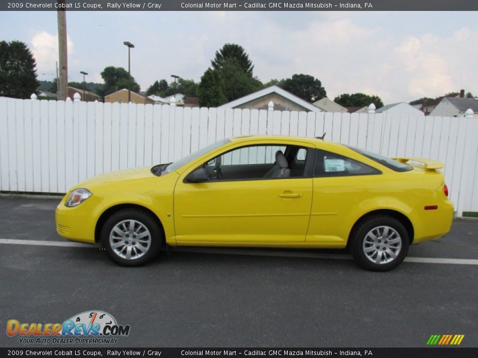 2009 Chevrolet Cobalt LS Coupe Rally Yellow / Gray Photo #2