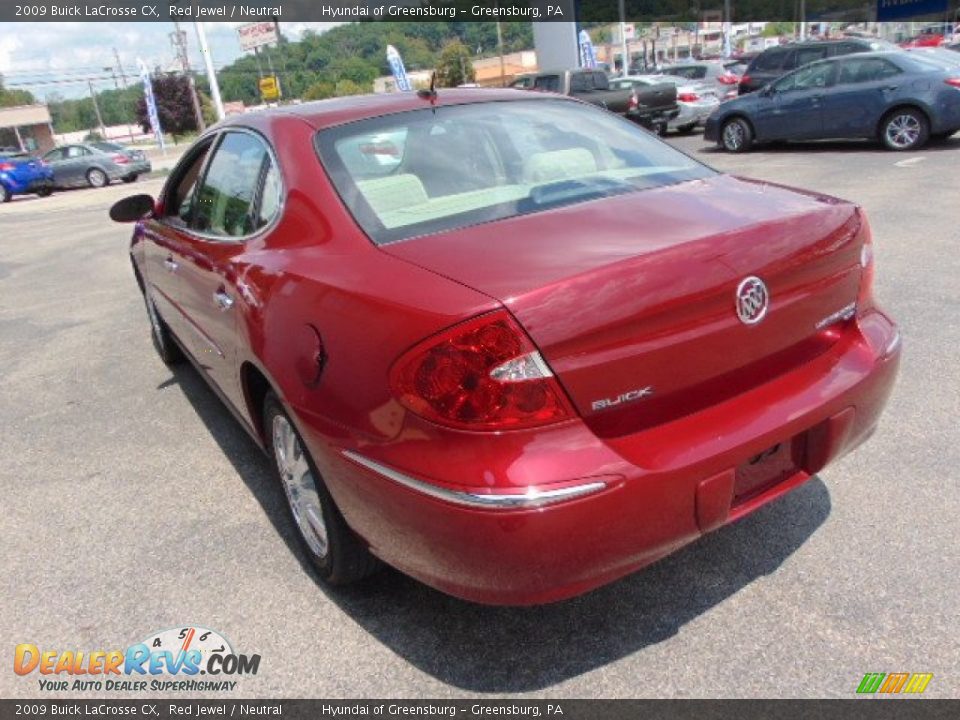 2009 Buick LaCrosse CX Red Jewel / Neutral Photo #6