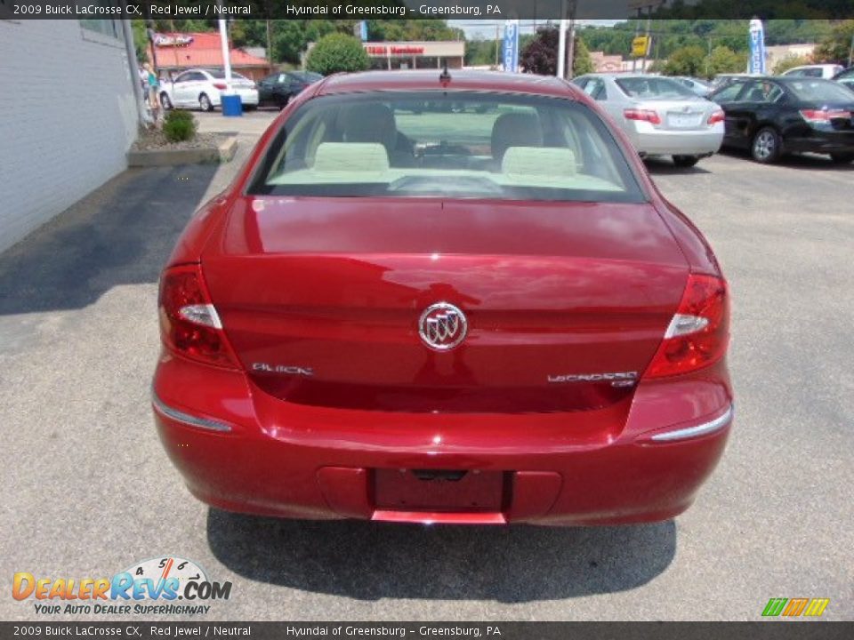2009 Buick LaCrosse CX Red Jewel / Neutral Photo #7