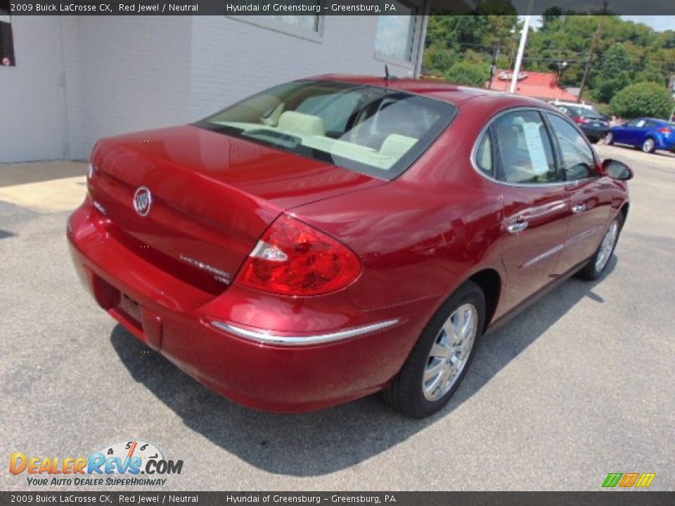 2009 Buick LaCrosse CX Red Jewel / Neutral Photo #8