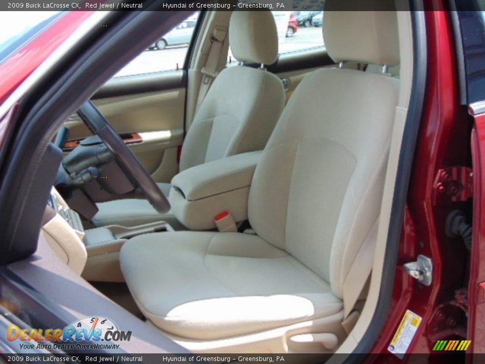 2009 Buick LaCrosse CX Red Jewel / Neutral Photo #12