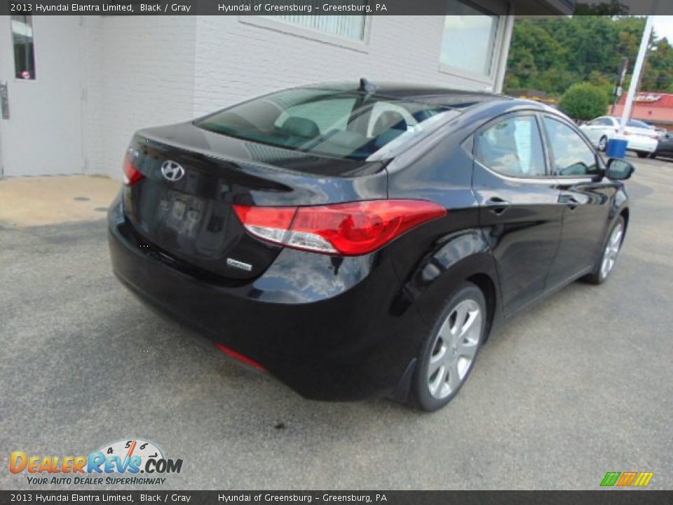 2013 Hyundai Elantra Limited Black / Gray Photo #8