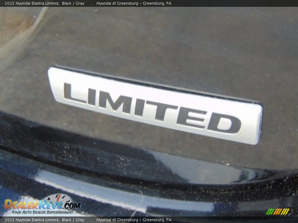 2013 Hyundai Elantra Limited Black / Gray Photo #9