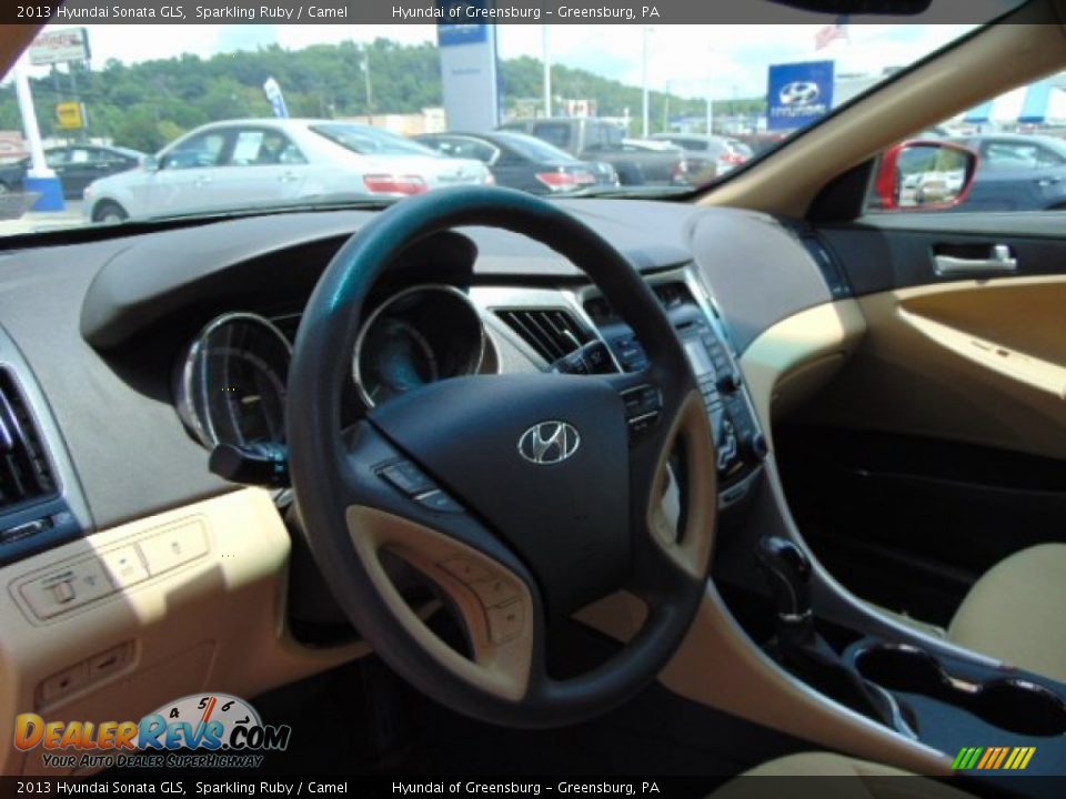 2013 Hyundai Sonata GLS Sparkling Ruby / Camel Photo #9