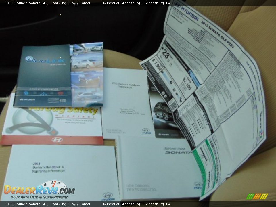 2013 Hyundai Sonata GLS Sparkling Ruby / Camel Photo #21
