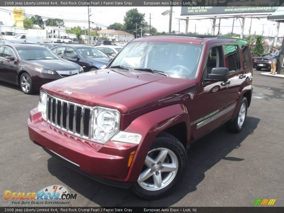 2008 Jeep Liberty Limited 4x4 Red Rock Crystal Pearl / Pastel Slate Gray Photo #1