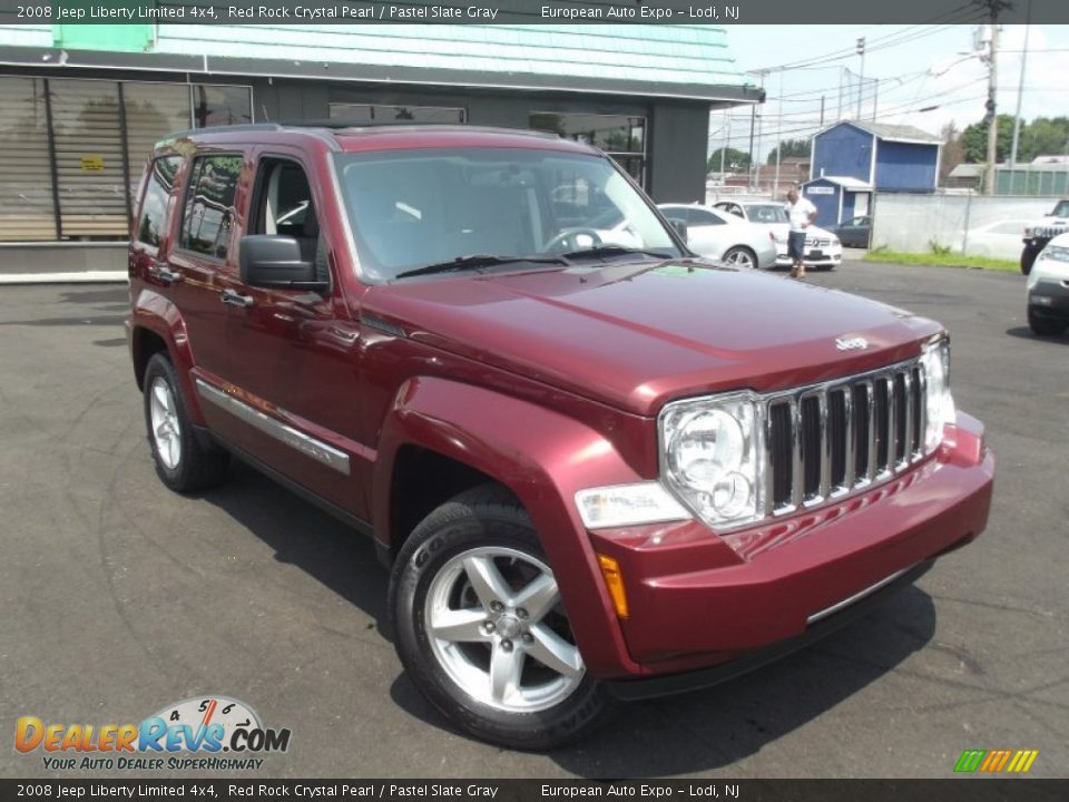 2008 Jeep Liberty Limited 4x4 Red Rock Crystal Pearl / Pastel Slate Gray Photo #2