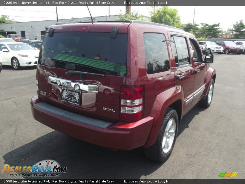 2008 Jeep Liberty Limited 4x4 Red Rock Crystal Pearl / Pastel Slate Gray Photo #3