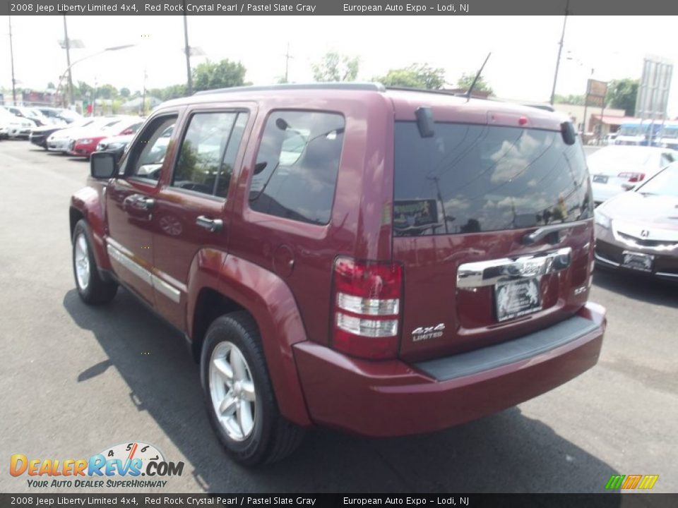 2008 Jeep Liberty Limited 4x4 Red Rock Crystal Pearl / Pastel Slate Gray Photo #4