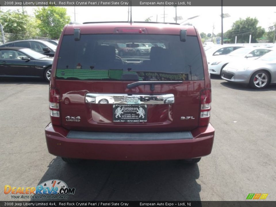 2008 Jeep Liberty Limited 4x4 Red Rock Crystal Pearl / Pastel Slate Gray Photo #5