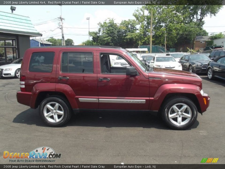 2008 Jeep Liberty Limited 4x4 Red Rock Crystal Pearl / Pastel Slate Gray Photo #6