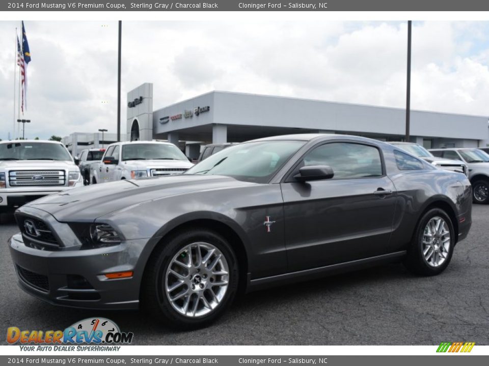 2014 Ford Mustang V6 Premium Coupe Sterling Gray / Charcoal Black Photo #3