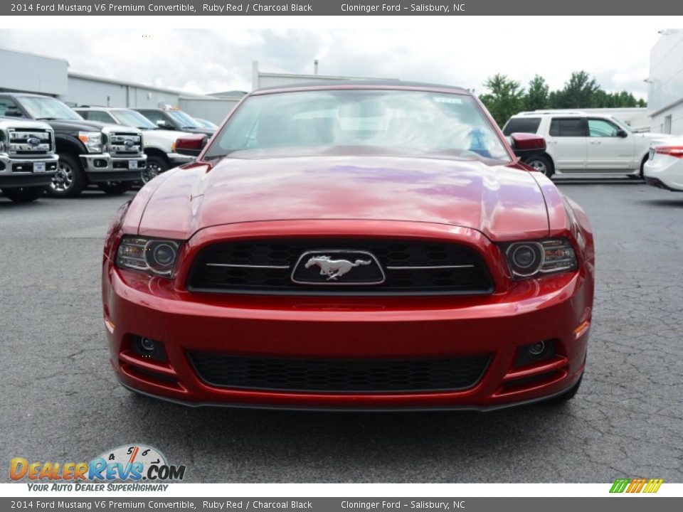 2014 Ford Mustang V6 Premium Convertible Ruby Red / Charcoal Black Photo #4