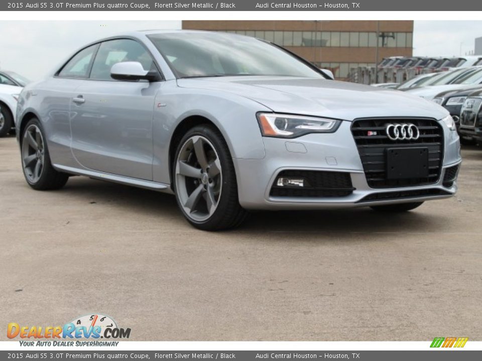 2015 Audi S5 3.0T Premium Plus quattro Coupe Florett Silver Metallic / Black Photo #1