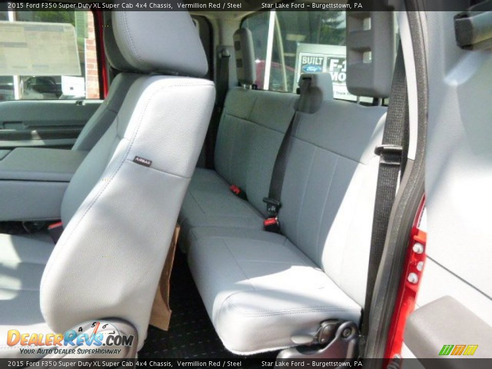 Rear Seat of 2015 Ford F350 Super Duty XL Super Cab 4x4 Chassis Photo #10