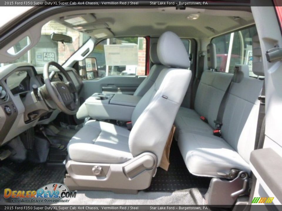 Steel Interior - 2015 Ford F350 Super Duty XL Super Cab 4x4 Chassis Photo #11