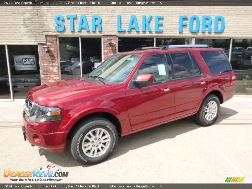 2014 Ford Expedition Limited 4x4 Ruby Red / Charcoal Black Photo #1